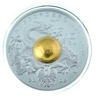 Lengyelország 2008. 10Zl Ag "Pekingi Olimpia 2008" aranyozott Al maggal, kapszulában T:PP ...