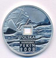 Lengyelország 2008. 10Zl Ag "Pekingi Olimpia 2008" kapszulában T:AU (PP) ujjlenyomat, karc...