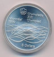 Kanada 1975. 5$ Ag "Montreali olimpia - Úszás" T:UNC Canada 1975. 5 Dollars Ag "Montreal Olympic Games - Swimmingr" C:UNC Krause KM#100