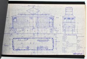 cca 1960 Hév dízel és villamos mozdonyok jellegrajza és fotója. 29 db klf járművekről. Egészvászon k...