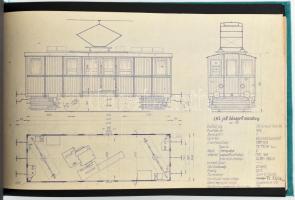 cca 1960 Hév dízel és villamos mozdonyok jellegrajza és fotója. 29 db klf járművekről. Egészvászon k...