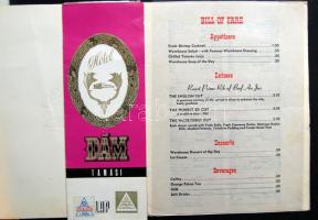 2db régi étlap, mint Ed Warehouse angol és Hotel Dám Tamási magyar nyelven