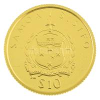Szamoa 1995. 10T Au "Nyári Olimpia 1996, Atlanta - Diszkoszvető" (1,24g/0.999) kapszulában...
