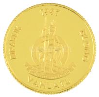 Vanuatu 1997. 50V Au "Nyári Olimpia 1996, Atlanta - Gimnasztika" (1,24g/0.999) kapszulában...