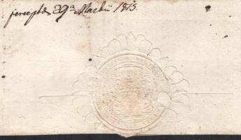 1815 Nyíregyháza - Sárospatak egyházi levél Tárkovics György munkácsi vikárius aláírásával a Munkács...