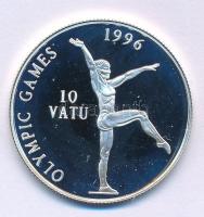 Vanuatu 1994. 10V Ag "Nyári Olimpia 1996, Atlanta - Gimnasztika" kapszulában T:PP Vanuatu 1994. 10 Vatu Ag "Summer Olympics 1996, Atlanta - Gymnastics" in capsule C:PP Krause KM#28