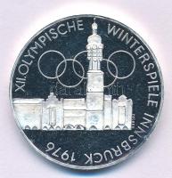 Ausztria 1976. 100Sch Ag "Téli Olimpia Innsbruck" T:AU (PP) felületi karc Austria 1976. 100 Schilling "Winter Olympics Innsbruck / Building and Olympic logo" C:AU (PP) surface scratches Krause KM#2927