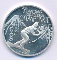 Lengyelország 1998. 10Zl Ag "Téli Olimpia 1998, Nagano - Snowboard" kapszulában T:PP folt Poland 1998. 10 Złotych Ag "Winter Olympics 1998, Nagano - Snowboard" in capsule C:PP spotted Krause Y#341