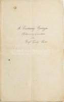 cca 1860 Gróf zicsi és vázsonykői Zichy Géza Emil János író, drámaíró, színműíró, zeneszerző, félkarú zongoraművész (1849-1924) Az emberiség Elipója - költemény három énekben c. művének kézirata 23 beírt oldal