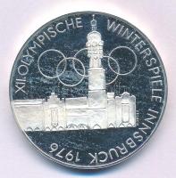 Ausztria 1976. 100Sch Ag "Téli Olimpia Innsbruck" T:AU (PP) Austria 1976. 100 Schilling "Winter Olympics Innsbruck / Building and Olympic logo" C:AU (PP) Krause KM#2927