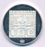 Ausztria 1976. 100Sch Ag "Innsbruck - XII. téli olimpia / Lesikló sánc" T:AU (PP) Austria ...