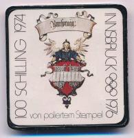 Ausztria 1974. 100Sch Ag "XII. téli olimpia - Innsbruck 1976" dísztokban T:AU (PP) felület...