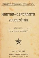 Dr. Schatz Róbert: Magyar-Esperanto zsebszótár. Bp., 1910, Kókai Lajos. Félvászon kötés, kopottas állapotban.