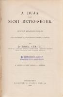 Róna Sámuel:  A buja vagy nemi betegségek. Egyetemi előadásai fonalán orvosoknak és orvostanhallgatóknak írta Róna Sámuel. Budapest, 1894. Dobrowsky és Franke (Neuwald Illés ny.) XII + 659 + [1] p. Oldalszámozáson belül számos szövegközti illusztrációval. Az első előzéken, az első nyomtatott oldalon és a címoldalon régi tulajdonosi bélyegzés. Példányunk oldalsó lapszélein foltosság. Győry 130. o. Poss.: Mihálkovics Elemér. [Mihálkovics Elemér (1879-1952) nőgyógyász, a Szent István kórház igazgató főorvosa.] Aranyozott gerincű korabeli félvászon kötésben, a gerincen fent apró sérüléssel, márványmintás festésű lapszélekkel.