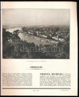 cca 1940 A week in Budapest and Hungary turista kiadvány 489. + XXIV. (reklámok) rajzos kiadói papír...
