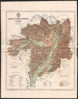 cca 1900 Abaúj-Torna megye térképe, tervezte: Gönczy Pál, Bp., Posner Károly Lajos és Fia térképészeti műintézete, a lap széle kissé sérült, 30x23,5 cm