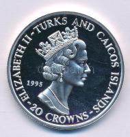 Turks- és Caicos-szigetek 1995. 20C Ag "Nyári Olimpia 1996, Atlanta - Úszás" kapszulában T...