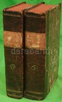 Kassics, [Ignác] Ignatius:  Enchiridion seu Extractus benignarum normalium ordinationum regiarum circa praecavenda vindicandaque quaevis in regno delicta [...] inde ab anno 1724, usque annum 1824. emanatarum. Tomus I-III. [Teljes, két kötetbe kötve.] [Pest] Pestini, 1825. Typis Nob. Matthiae Trattner de Petróza. XXIV + 334 p.; 182 p; 767 + [1] p. Kassics Ignác (1792-1854) jogtudós, ügyvéd, hiteles királyi udvari ágens. Tételünk az 1724 és 1824 között kihirdetett, a polgári élet számos aspektusát szabályozó királyi rendeletek kivonatait, pontosabban mondva a rendeletek betűrendes lajstromát tartalmazza, a jogszabályalkotás napjának feltüntetésével. Alapvető jogtörténeti kézikönyv. Néhány oldal enyhén foltos. A Tomus III címlapján felül apró hiány, a két kötet hátsó előzékének alsó sarkán apró hiány. Egységes, aranyozott gerincű félbőr kötésben, vörös festésű lapszélekkel, az első kötet első kötéstáblán apró hiány. Jó példány.