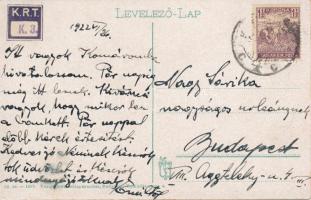 1922 Komárom, Komárno; Megyeháza. Vasúti levelezőlapárusítás 38. sz. 1917. / county hall (EK)