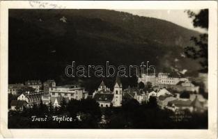 1924 Trencsénteplic, Trencianske Teplice; látkép / general view. Foto Holoubkova (Trencín) photo (EK)