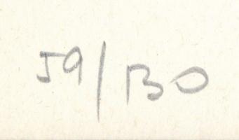 Trombitás Tamás (1952-): Geometrikus kompozíció (cím nélkül), 1982. Szitanyomat, papír, jelzett. Szá...