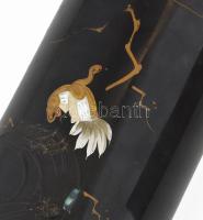 Japán tárolóedény, sérüléssel, m: 21 cm