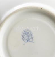 Herendi rózsamintás csésze alátéttel. Jelzett, kis kopással, d: 11,5 cm