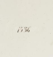 Fajansz betétes kínáló. Kopással, d: 25,5 cm