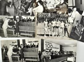 cca 1970-1980 A Szegedi Kenderfonógyárral kapcsolatos fotók: munkások, rendezvények, ünnepségek, stb...