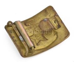 Szovjet tengerész övcsat. Bronz, 5x7 cm