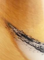 Murano örvényszínezett váza. Jelzés nélkül, hibátlan, m: 23 cm