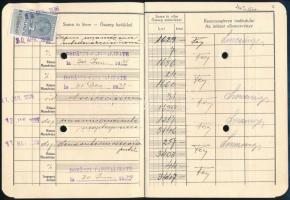 1938-1940 Nagyvárad, Népszövetségi Hitelintézet Rt. betétkönyve, bejegyzésekkel