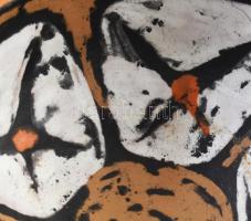 Gorka Lívia (1925 - 2011): Dísztál. Színes mázakkal festett kerámia, jelzett, hibátlan, d: 19,5 cm, ...