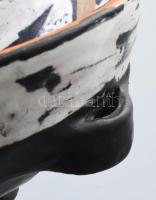 Gorka Lívia (1925 - 2011): Dísztál. Színes mázakkal festett kerámia, jelzett, hibátlan, d: 19,5 cm, ...