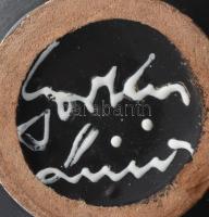 Gorka Lívia (1925 - 2011): Dísztál. Színes mázakkal festett kerámia, jelzett, hibátlan, d: 19,5 cm, ...