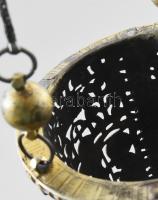 Ortodox tömjénfüstölő. cca XV-XVI. sz., Szerbia / Románia. Aranyozott fém, részben ezüst (Ag) szerel...