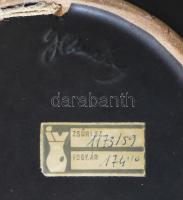 Janáky Viktor (1933 -1999): Picasso modorában készült lányfejes dísztál. Színes mázakkal festett ker...