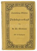 Elsenhans, Th.: Psychologie und Logik zur Einführung in die Philosophie. Leipzig, 1909, Göschen. Kiadói egészvászon kötés, jó állapotban.