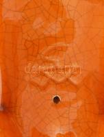 Gorka Géza (1895-1971): Art deco női figura. Repesztett, ún. Bidtel mázas kerámia, cca 1932-1935, hi...