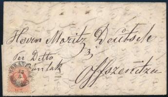 1869 5kr levélen / on cover MORAVITZA