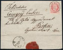 1871 5kr levélen / on cover &quot;NAGY BAJOM&quot; - Pest