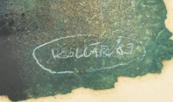 Kollár György (1950-1992): Fény-jelenség, 1989. Vegyes technika, papír, jelezve jobbra lent. Hátolda...