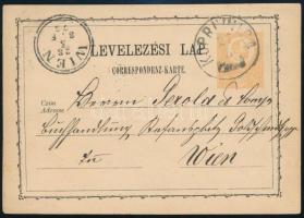 1873 2kr díjjegyes levelezőlap / PS-card KOPRIVNICA - WIEN