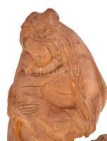 Madonna a kisdeddel faragott fa szobor, XX. sz. eleje. Jelzés nélkül 50 cm