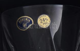 Whiskys készlet design ólomkristály, cseh, jelzett, eredeti dobozával