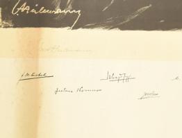 Ernst Heilemann (1870-1936): Le Congrés de Pekin - A pekingi kongresszus. nagy méretű litográfia a k...