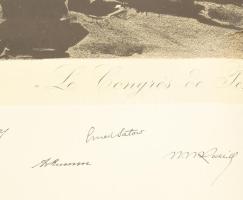 Ernst Heilemann (1870-1936): Le Congrés de Pekin - A pekingi kongresszus. nagy méretű litográfia a k...