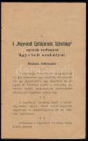 1907 A "Nagyváradi Építőiparosok Szövetsége" alapszabályai és ügyrendje. Nagyvárad, 1907.,...