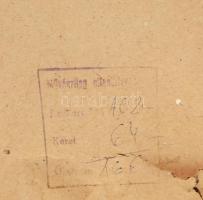 Doór Ferenc (1918-2015): Téli táj. Rézkarc, papír, jelzett, üvegezett fakeretben, 20x30 cm, lap szél...