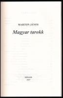 Marton János: Magyar tarokk. Szeged, 1997, Bába és Társai. Kiadói papírkötés, jó állapotban